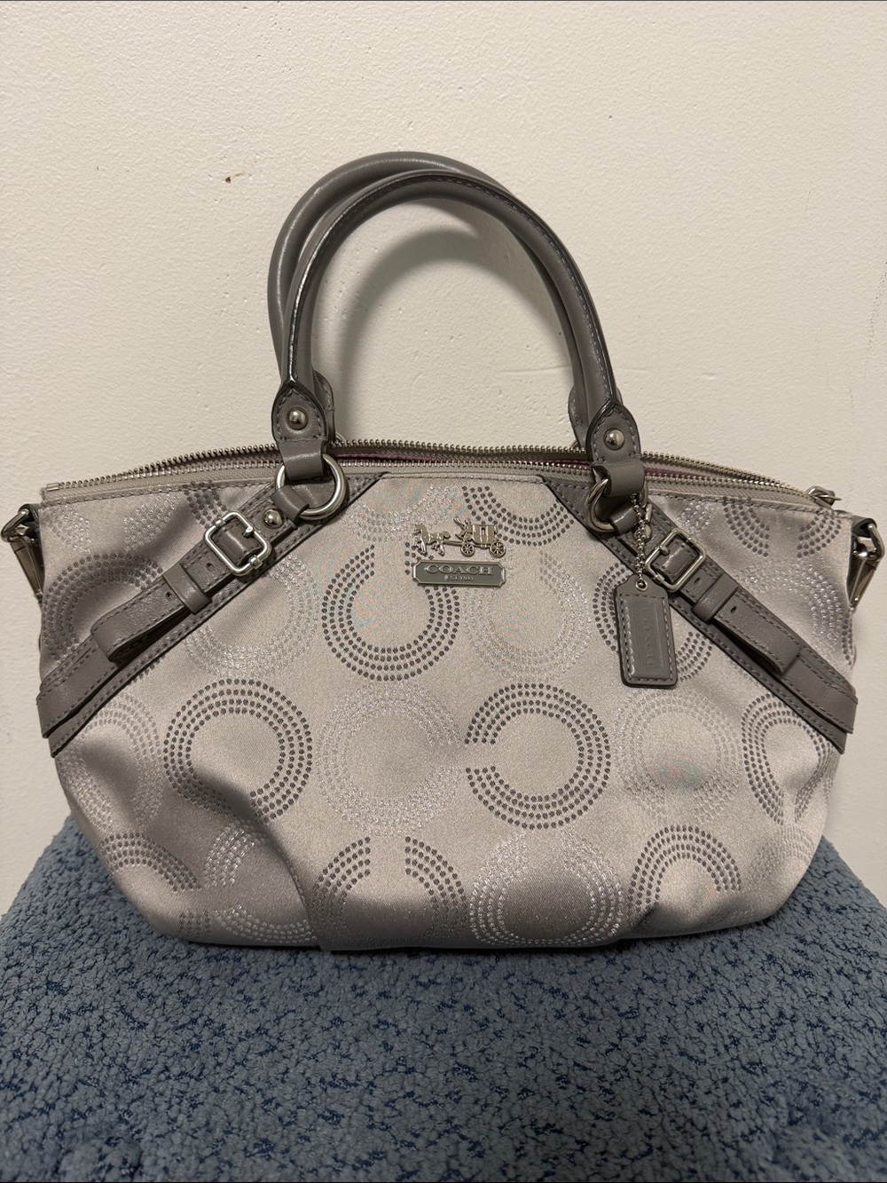 Coach Madison Dotted Op Art Sophia Satchel
